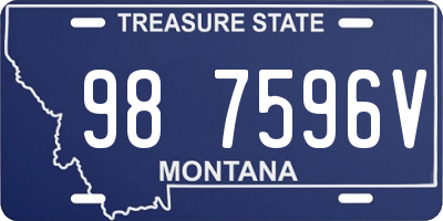 MT license plate 987596V