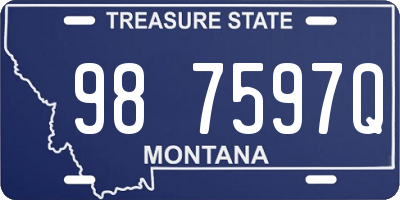 MT license plate 987597Q