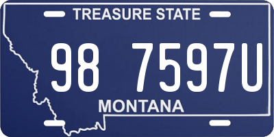 MT license plate 987597U