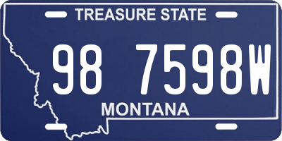 MT license plate 987598W