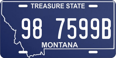 MT license plate 987599B