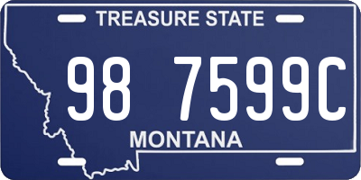 MT license plate 987599C