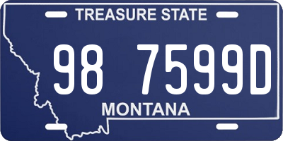 MT license plate 987599D