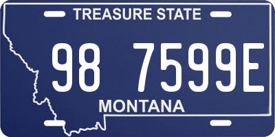 MT license plate 987599E