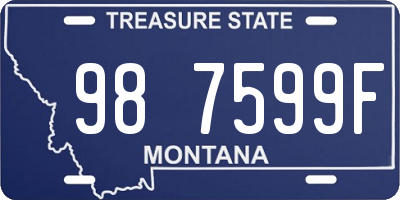 MT license plate 987599F