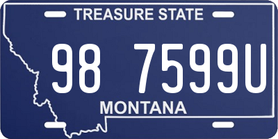 MT license plate 987599U