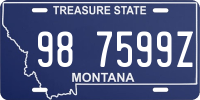 MT license plate 987599Z