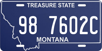MT license plate 987602C