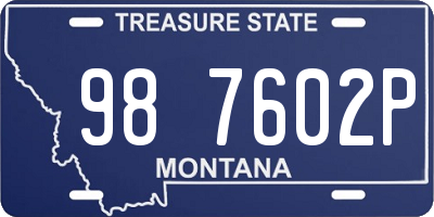 MT license plate 987602P