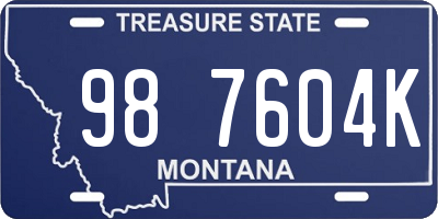 MT license plate 987604K
