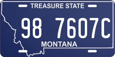 MT license plate 987607C