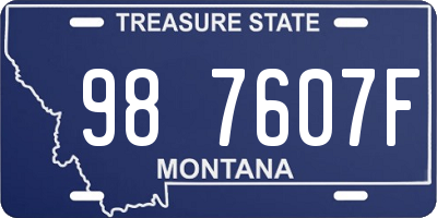 MT license plate 987607F