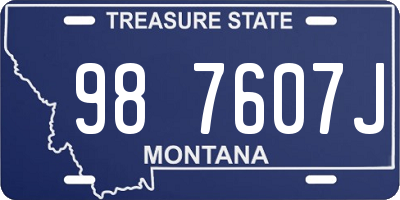 MT license plate 987607J