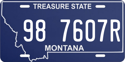 MT license plate 987607R