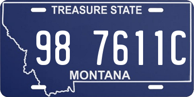 MT license plate 987611C