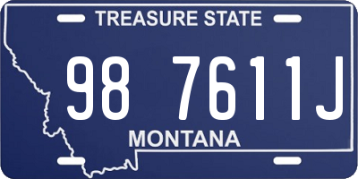 MT license plate 987611J