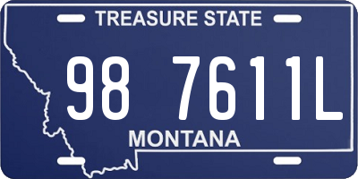 MT license plate 987611L