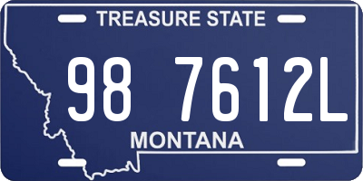 MT license plate 987612L