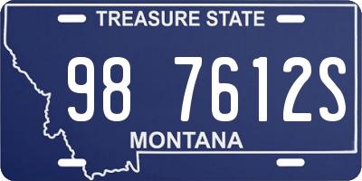 MT license plate 987612S