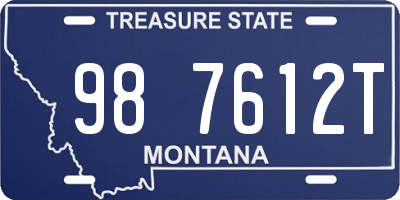 MT license plate 987612T