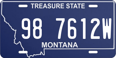 MT license plate 987612W