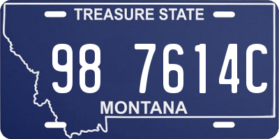 MT license plate 987614C