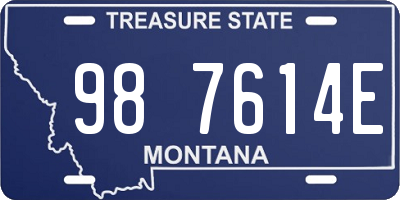 MT license plate 987614E