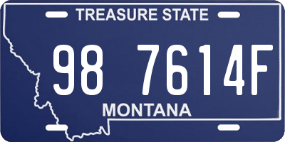 MT license plate 987614F