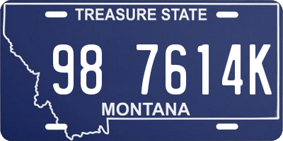 MT license plate 987614K