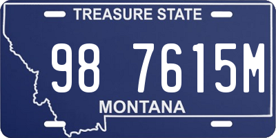 MT license plate 987615M