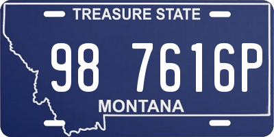 MT license plate 987616P