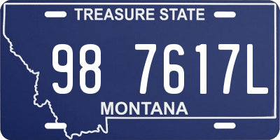 MT license plate 987617L