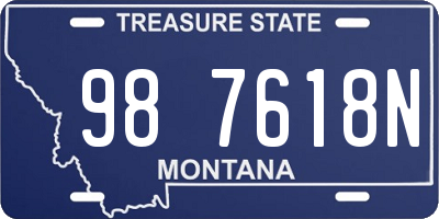 MT license plate 987618N