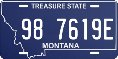 MT license plate 987619E