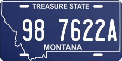 MT license plate 987622A