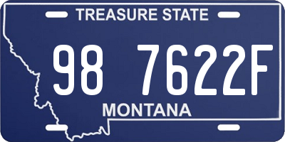 MT license plate 987622F