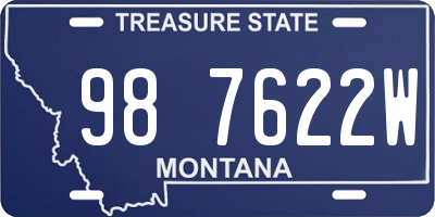 MT license plate 987622W