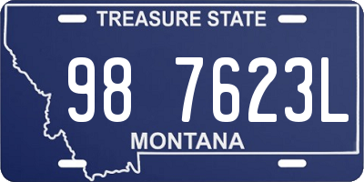 MT license plate 987623L