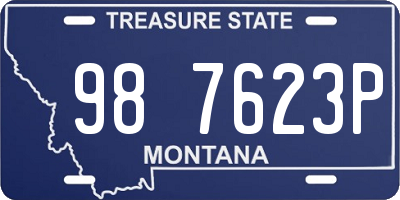 MT license plate 987623P