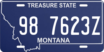 MT license plate 987623Z