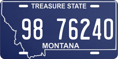 MT license plate 987624O