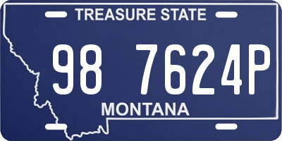 MT license plate 987624P