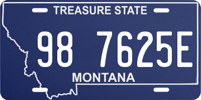 MT license plate 987625E