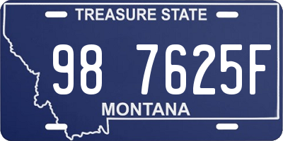 MT license plate 987625F