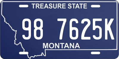 MT license plate 987625K