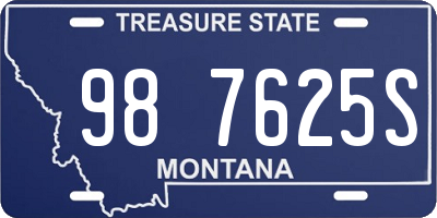 MT license plate 987625S