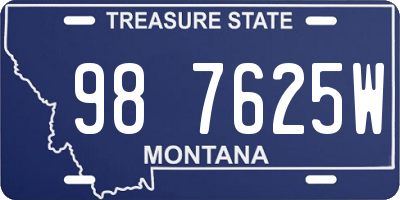 MT license plate 987625W