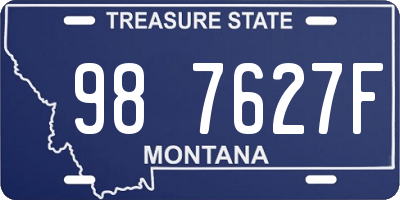 MT license plate 987627F