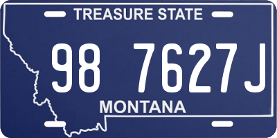 MT license plate 987627J