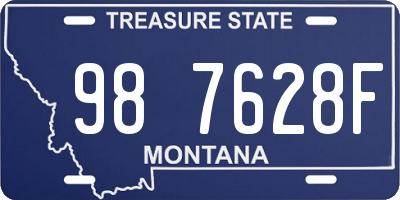 MT license plate 987628F